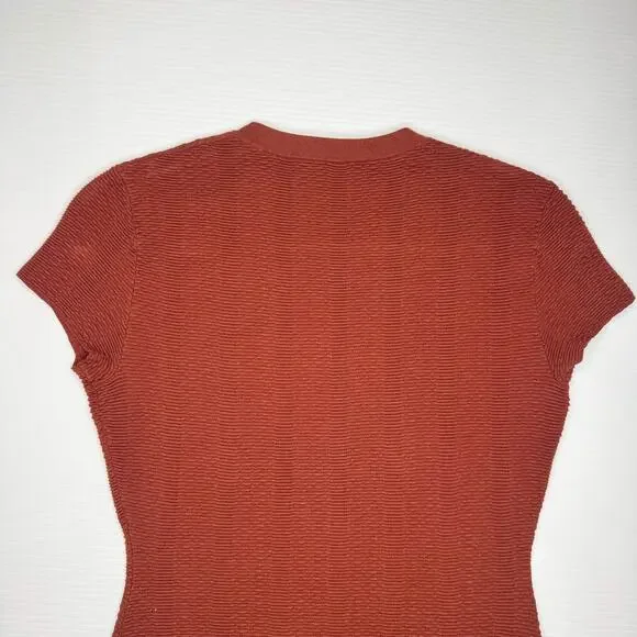 Theory Branteen Mini Sheath Dress Brown Rust Women’s Small Naturecore Neutral - Picture 12 of 14